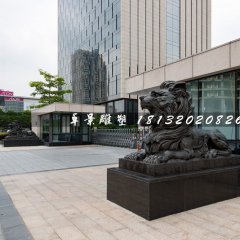 匯豐獅銅雕，銀行門口銅獅子