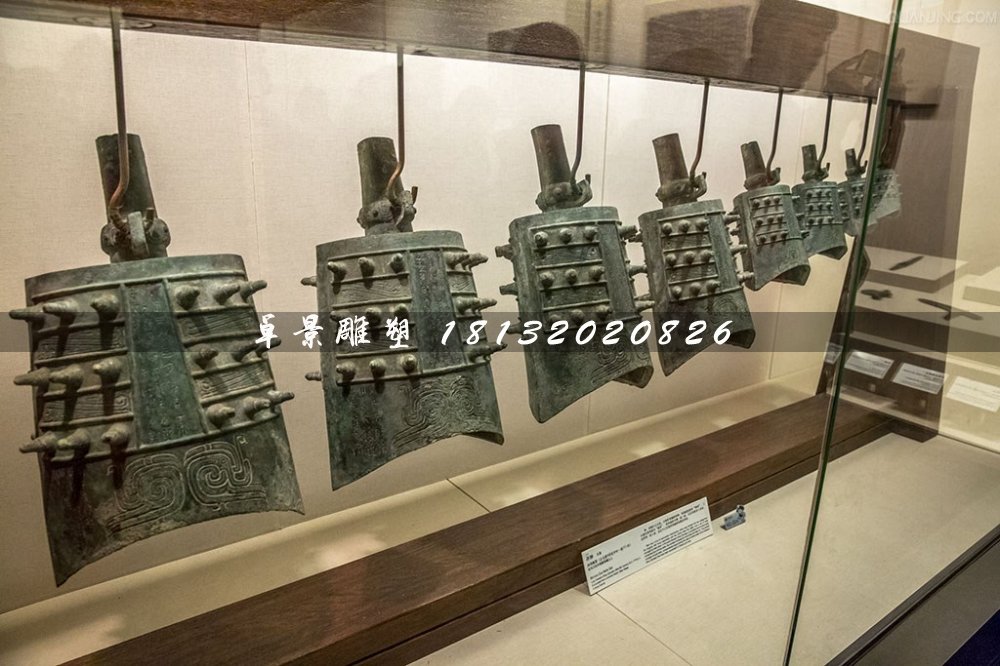編鐘銅雕，古代樂器銅雕 (3)