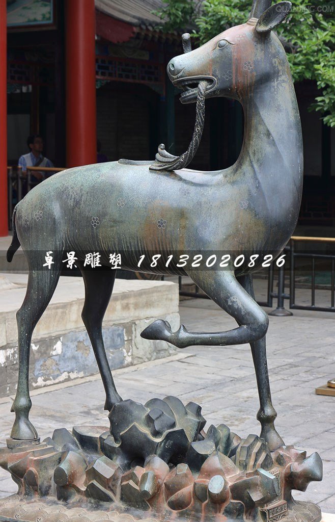 梅花鹿銅雕,動物銅雕