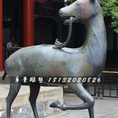 梅花鹿銅雕，動物銅雕