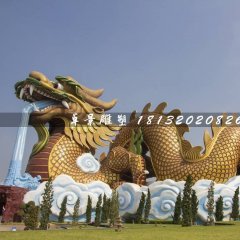 噴水龍雕塑，玻璃鋼龍雕塑