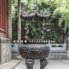 寺廟銅香爐，三足銅香爐