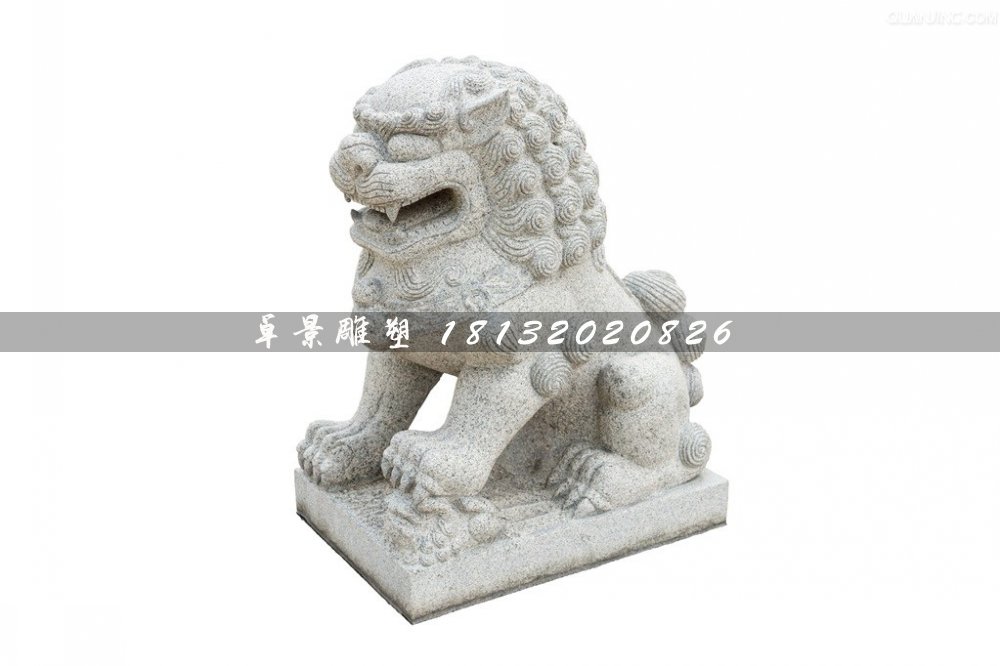 小獅子石雕，公園動(dòng)物石雕