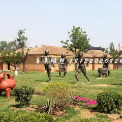 猿人銅雕，公園景觀銅雕