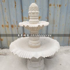 跌水盆石雕，大理石小型噴泉