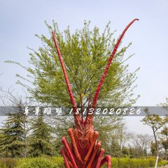 龍蝦雕塑，玻璃鋼仿真動物