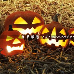 南瓜燈雕塑，玻璃鋼南瓜燈雕塑