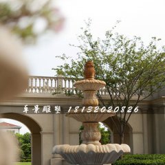 歐式噴泉石雕，公園三層噴泉石雕