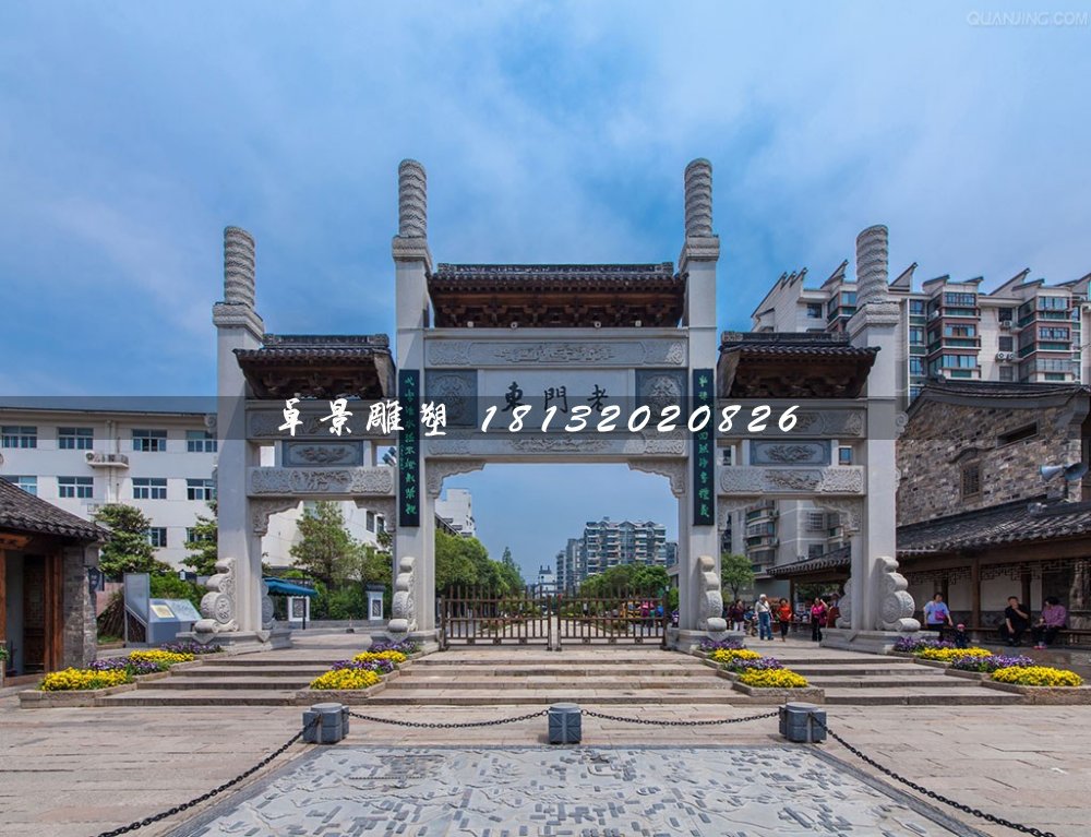 牌坊石雕,小區(qū)入口石牌坊