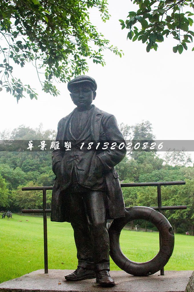青年鄧小平銅雕，公園偉人銅雕