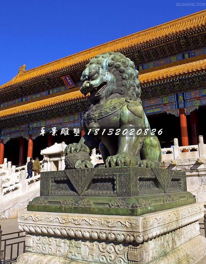 青銅獅雕塑，北京獅雕塑