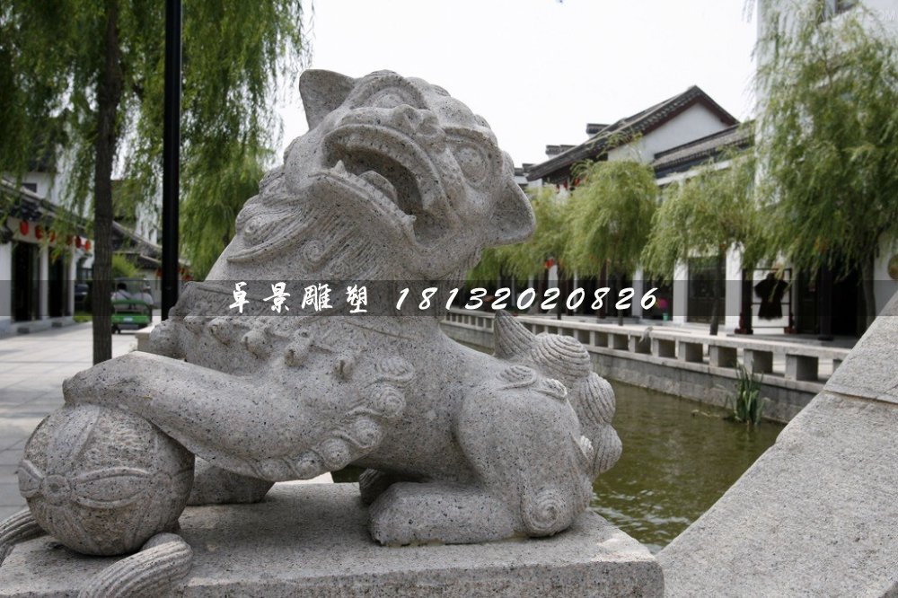 石雕獅子，網(wǎng)球獅石雕