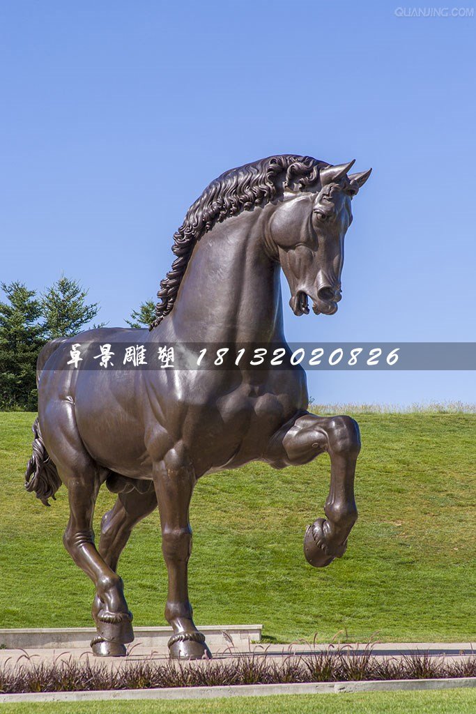 銅雕馬，公園仿真銅馬雕塑