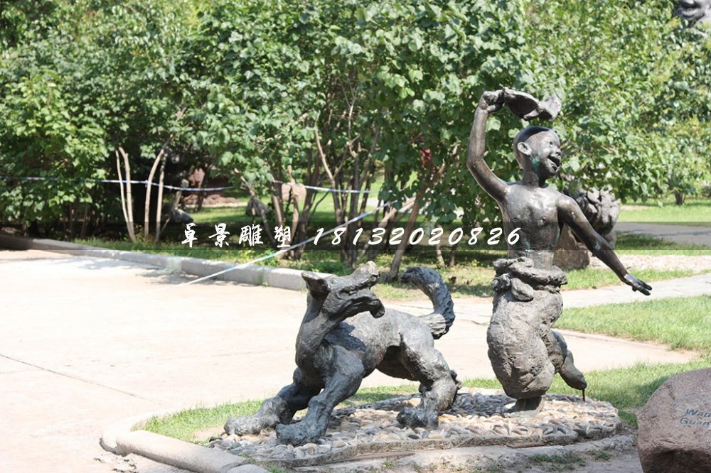 童年銅雕,公園小孩銅雕