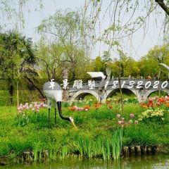 仙鶴雕塑，玻璃鋼仿真仙鶴雕塑