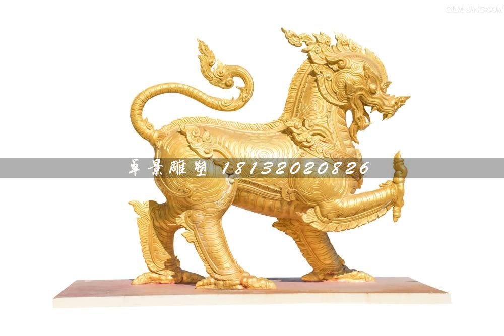 鑄銅麒麟雕塑，廣場神獸銅雕