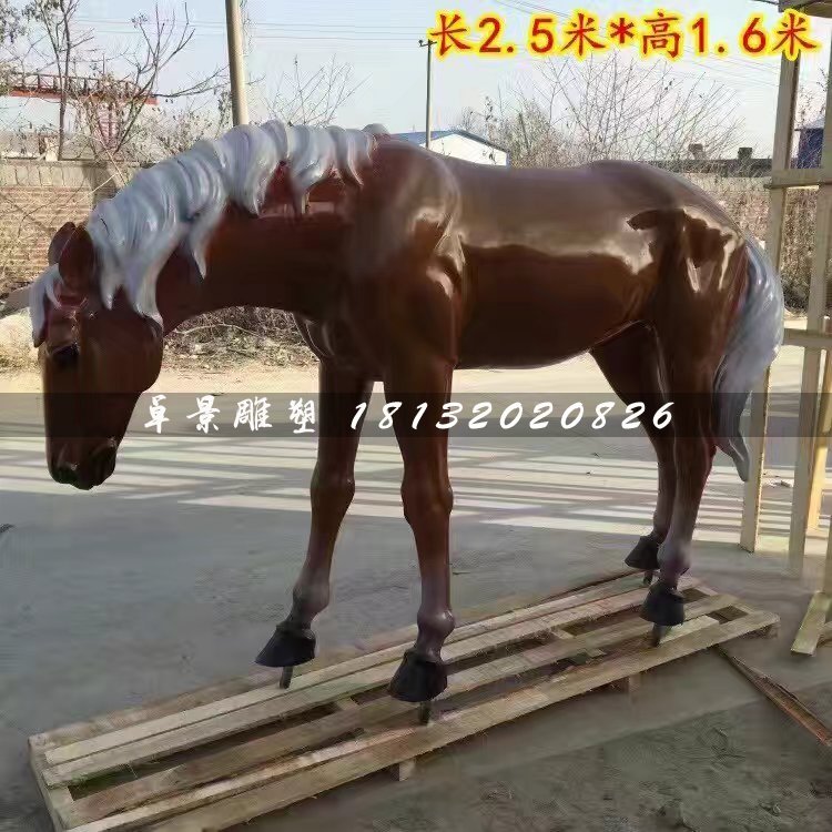 玻璃鋼馬雕塑，動物雕塑 (2)