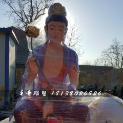 彩繪普賢菩薩雕塑，玻璃鋼佛像雕塑