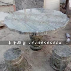 大理石桌椅雕塑，公園桌椅石雕