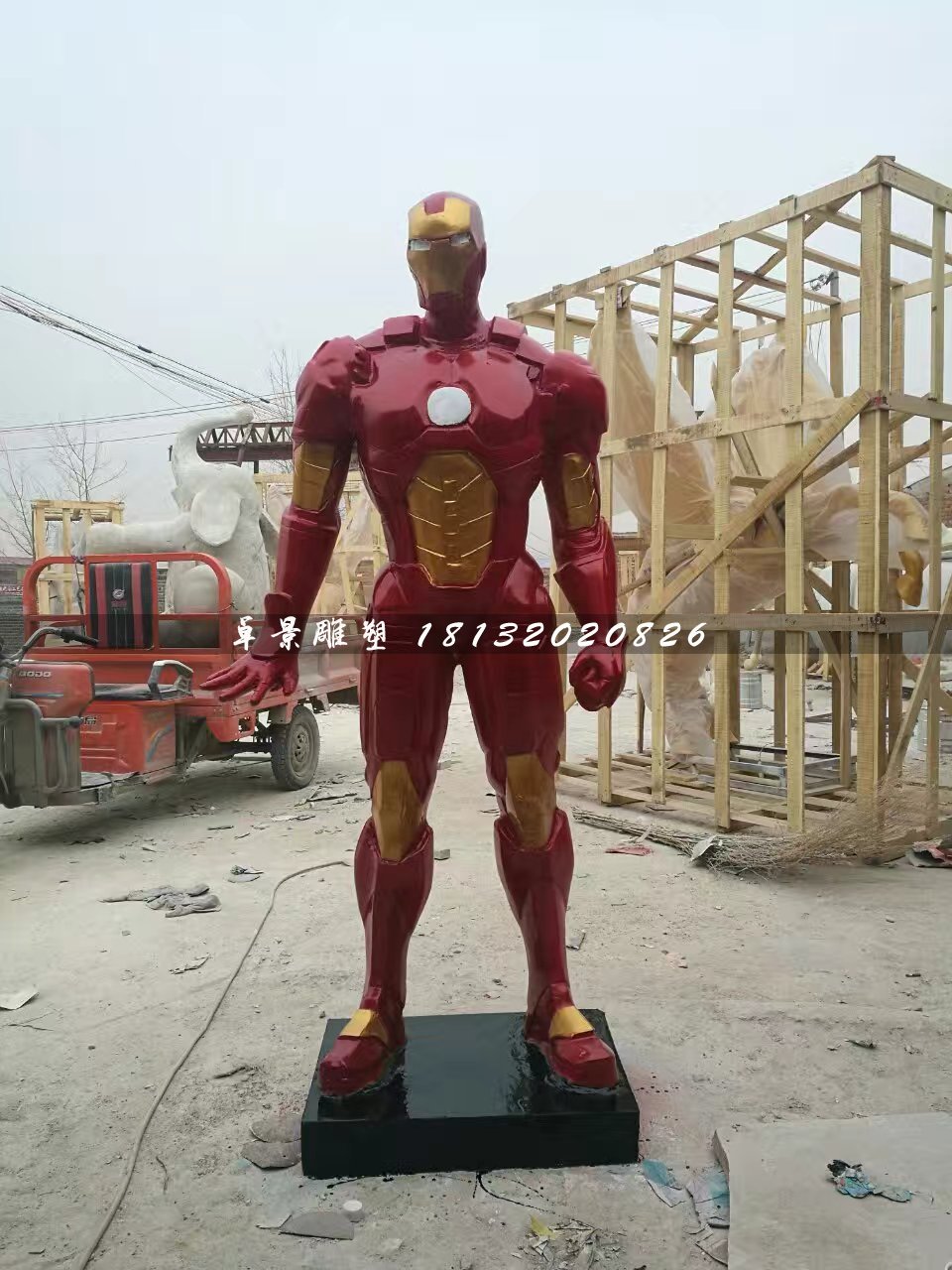 鋼鐵俠雕塑,玻璃鋼電影角色雕塑