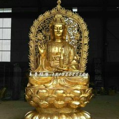 觀世音菩薩銅雕，坐式銅佛像