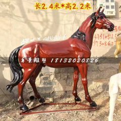 汗血寶馬雕塑，玻璃鋼動(dòng)物雕塑