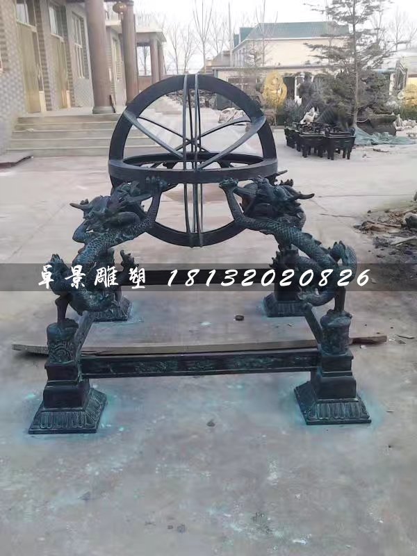 渾天儀銅雕，青銅渾天儀