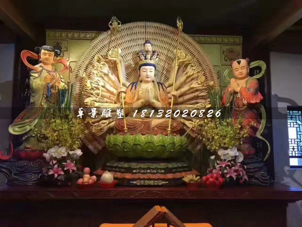 千手觀音雕塑,玻璃鋼佛像雕塑