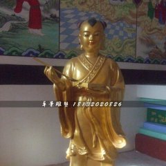 善財童子銅雕，寺廟神仙銅雕