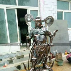 銅關(guān)公雕塑，武財(cái)神銅雕