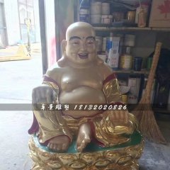 彌勒佛玻璃鋼雕塑，彩繪佛像