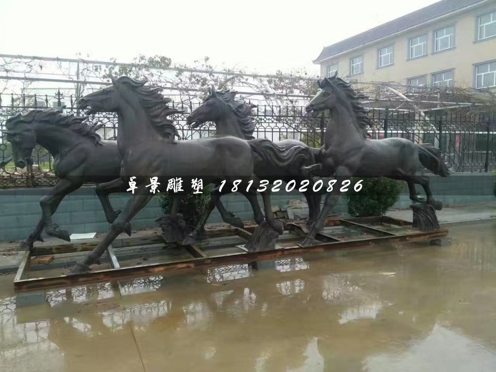 奔馬銅雕，公園動物銅雕