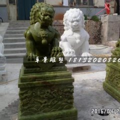 大理石獅子，動(dòng)物石雕