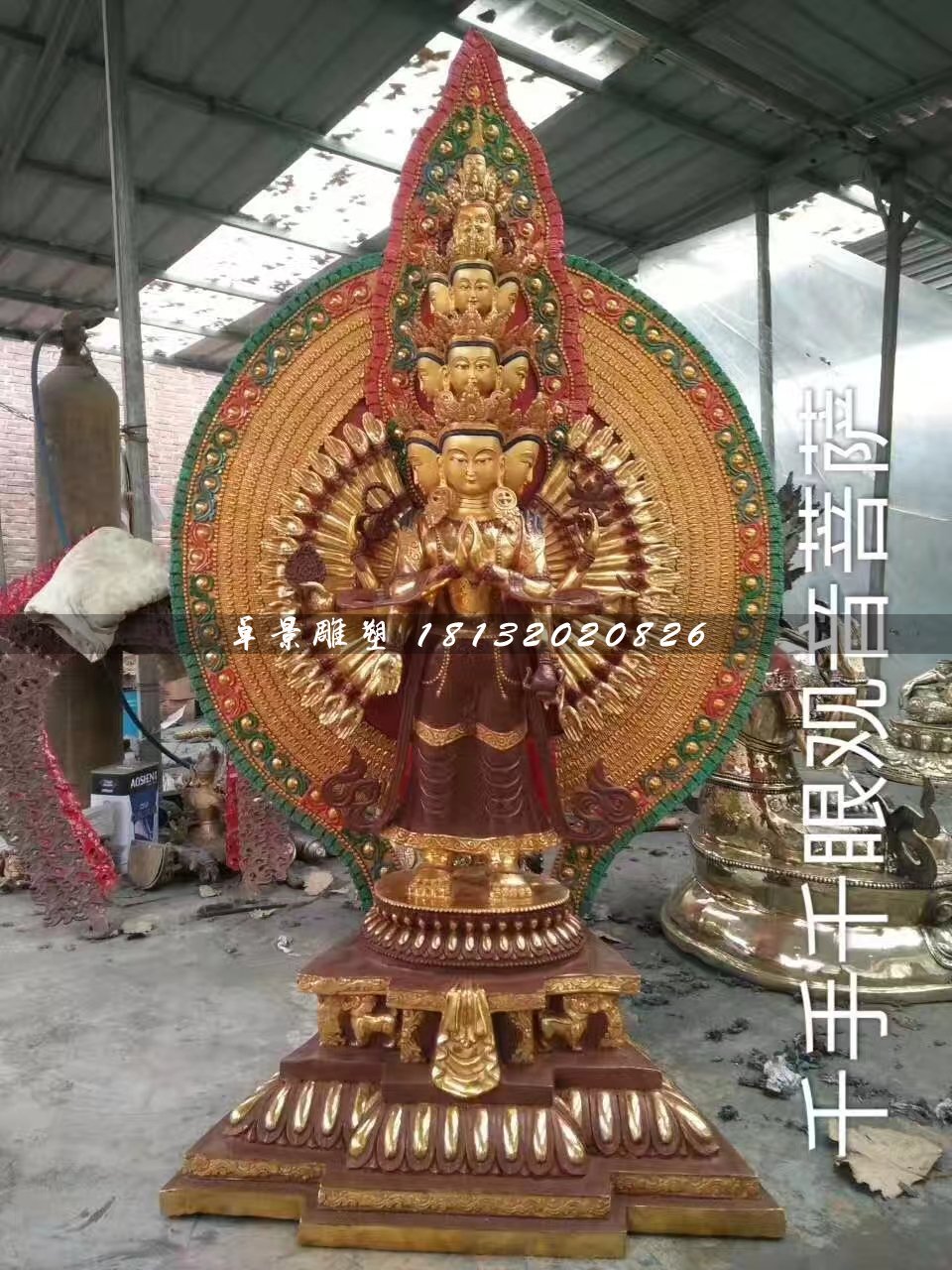 千手千眼觀音菩薩銅雕,寺廟銅佛像