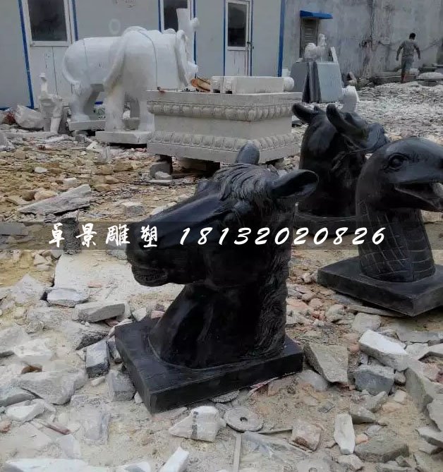 十二生肖獸首石雕，公園動(dòng)物石雕 (5)