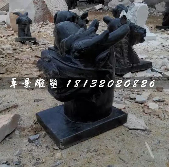 十二生肖獸首石雕，公園動(dòng)物石雕 (2)