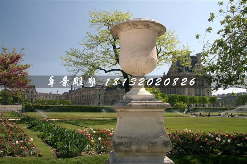 花缽石雕，大理石花盆