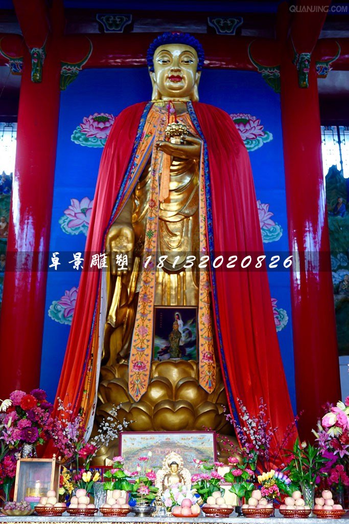 立式釋迦牟尼銅雕,寺廟銅佛像