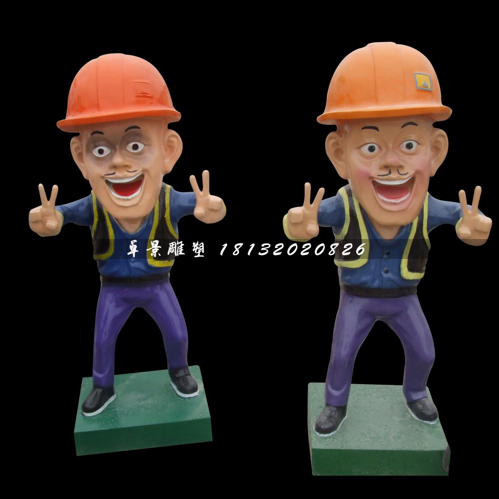 玻璃鋼光頭強(qiáng)雕塑，卡通人物雕塑