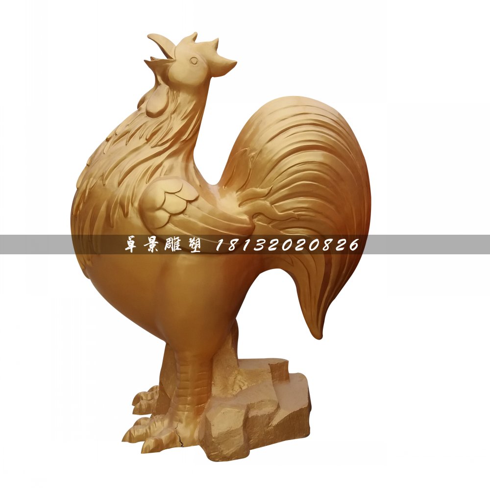 金雞銅雕，公園動物銅雕 (2)