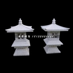 仿古宮燈石雕，公園小型石燈