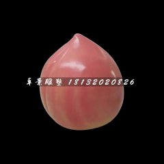水蜜桃雕塑，玻璃鋼仿真水果雕塑