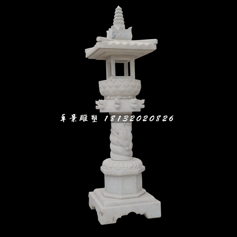 漢白玉燈，園林景觀(guān)石雕 (2)