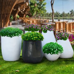 玻璃鋼花盆，公園景觀雕塑