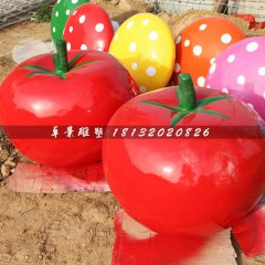 仿真番茄雕塑，玻璃鋼蔬菜
