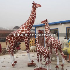 仿真長頸鹿，玻璃鋼動物雕塑