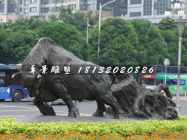 開荒牛銅雕，動(dòng)物銅雕