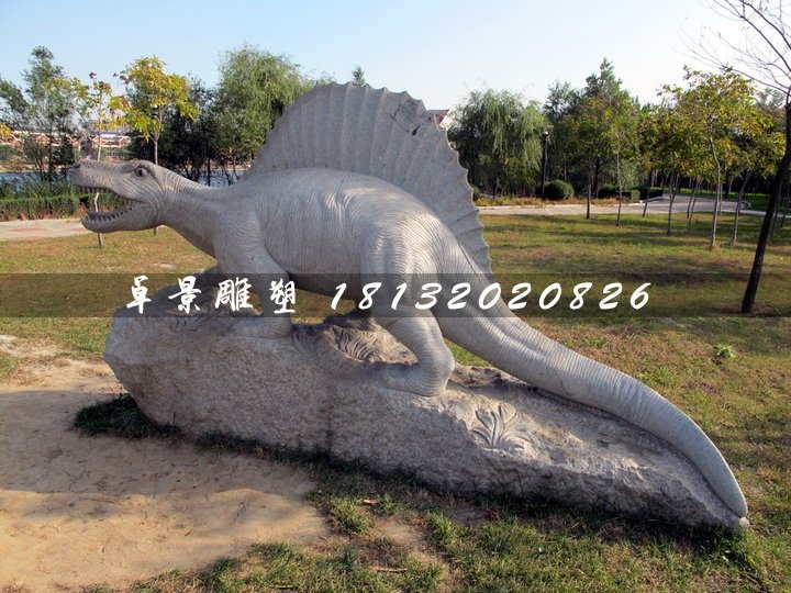 恐龍石雕，公園動(dòng)物石雕 (1)