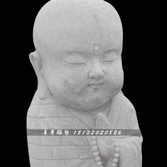 小和尚念經(jīng)雕塑，人物石雕