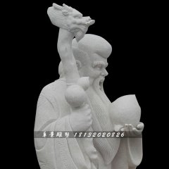 南極仙翁石雕，漢白玉神仙雕塑
